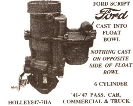 Ford flathead carburetor identification #6